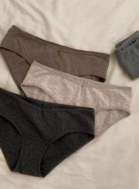 极简美拉德~女生透气内裤女全棉中腰2026新款爆款女士纯棉三角裤