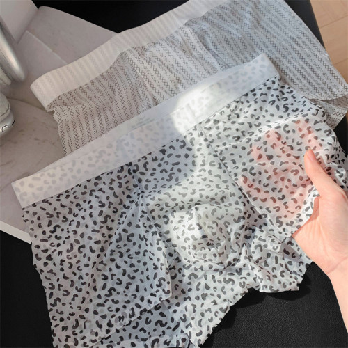 男人的黑丝~狂野豹纹凉感内裤