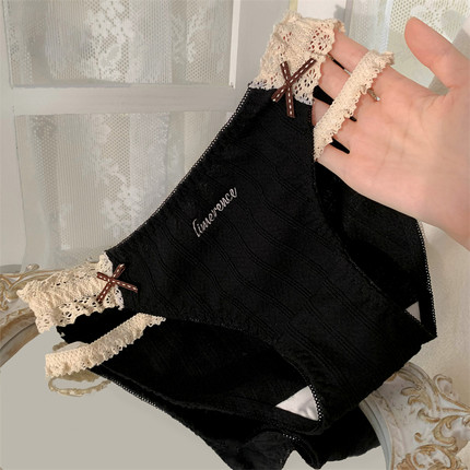 高颜值女生三角裤纯欲性感女士蕾丝7a级抗菌全棉裆2026新款内裤女