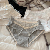 初梦甜曲 纯棉 女士2026新款 日系少女感甜美三角裤 纯欲风蕾丝内裤