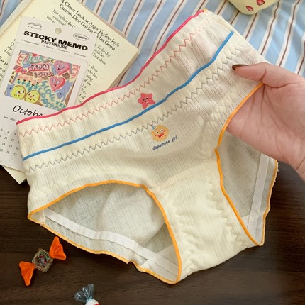 绒绒小怪~可爱女生内裤女2026新款7A级抑菌女士三角裤女款不卡裆