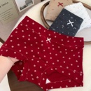 不卡裆 女纯棉2026马年女款 花红似火 女生红色本命年女士平角内裤