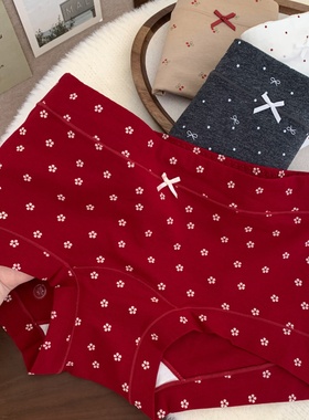 花红似火~女生红色本命年女士平角内裤女纯棉2026马年女款不卡裆