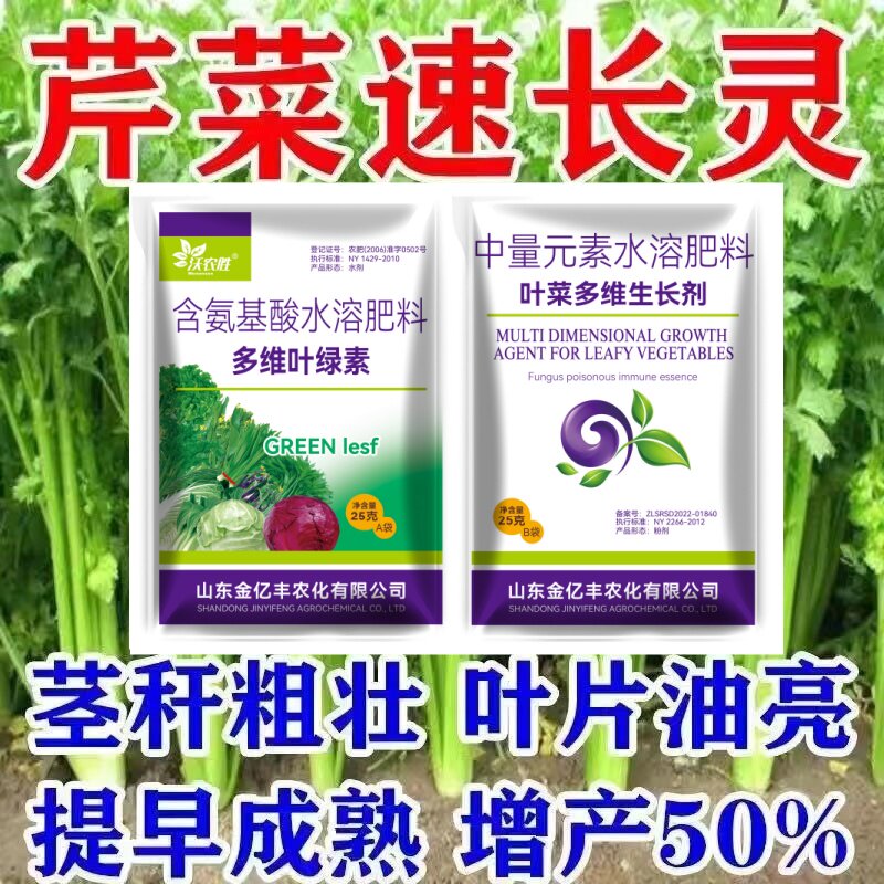 【芹菜速长灵】芹菜专用叶面肥催生速长增高鲜嫩增产西芹香芹通用