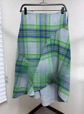 正品2023冬款格纹半身裙5N0D15370-230