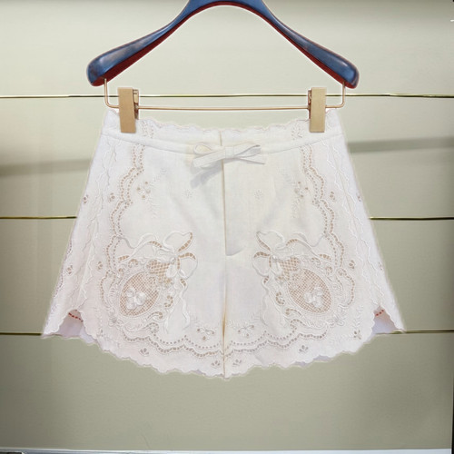 宁正品26夏绣花短裤LF226X41SP295-260