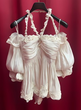 正品24夏重工刺绣海岛丝上衣LF24X21SB063-240