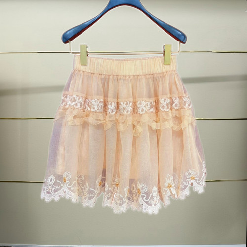 宁正品26夏帷幔绣花欧根纱半裙LF26X21SS154-260