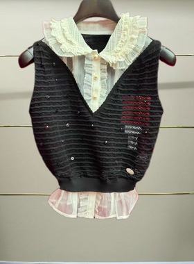 肆正品 25夏假两件针织上衣LF25X02ZB251-250