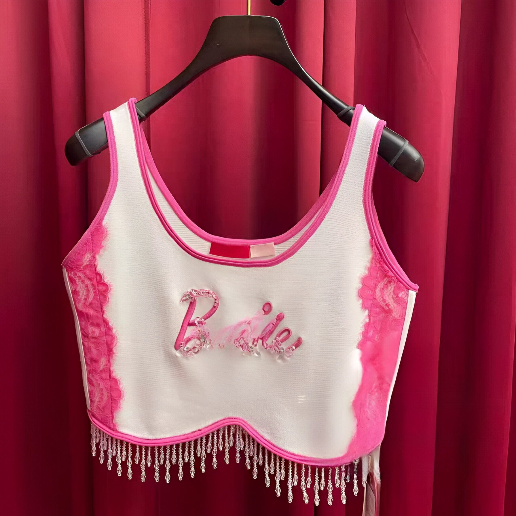 正品23春芭比字母钉珠背心LF23C61ZB01W138-230,女装/女士精品,背心吊带,淘宝优惠券,粉丝福利购,淘宝优惠卷