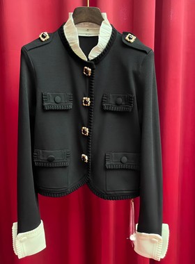 正品24秋黑色经典针织开衫LF24Q00ZM113-240