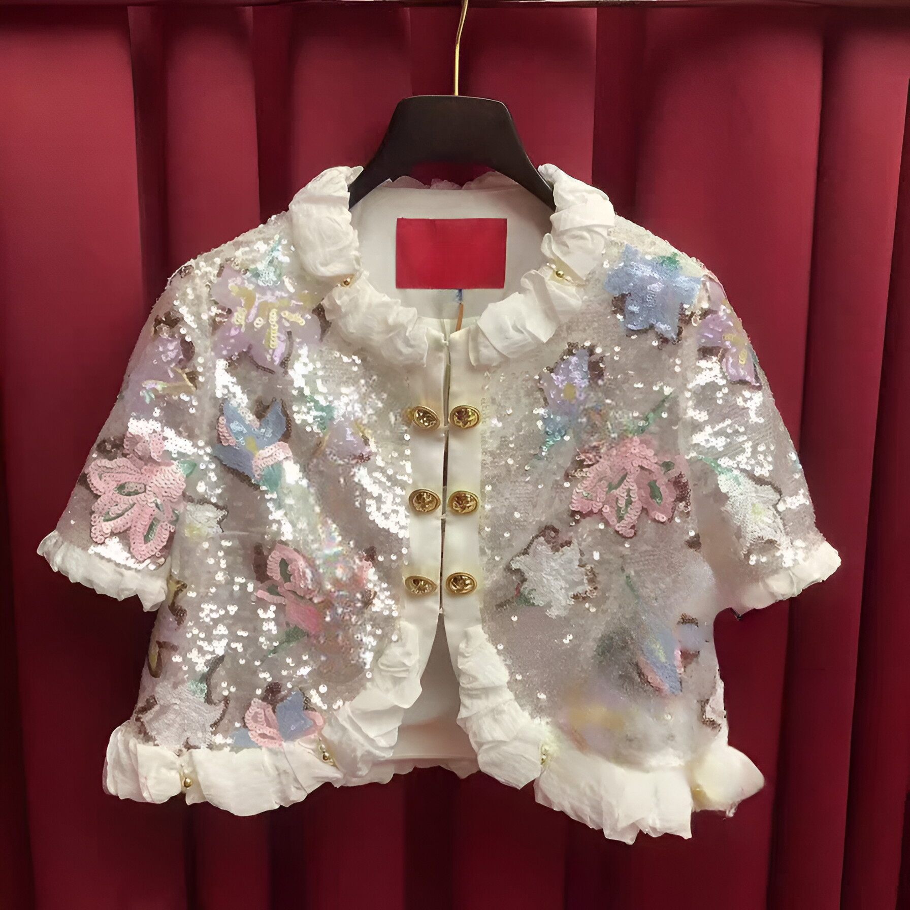 正品23夏粉彩花卉亮片上衣LF23X51004W163-230,女装/女士精品,衬衫,淘宝优惠券,粉丝福利购,淘宝优惠卷