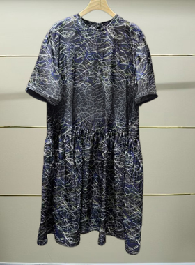 柒正品2025春款短袖连衣裙5P3G15170-250h