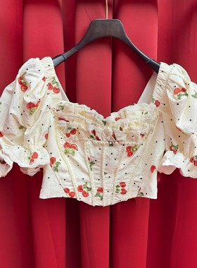 正品24夏樱桃印花上衣LF24X61SB274-240