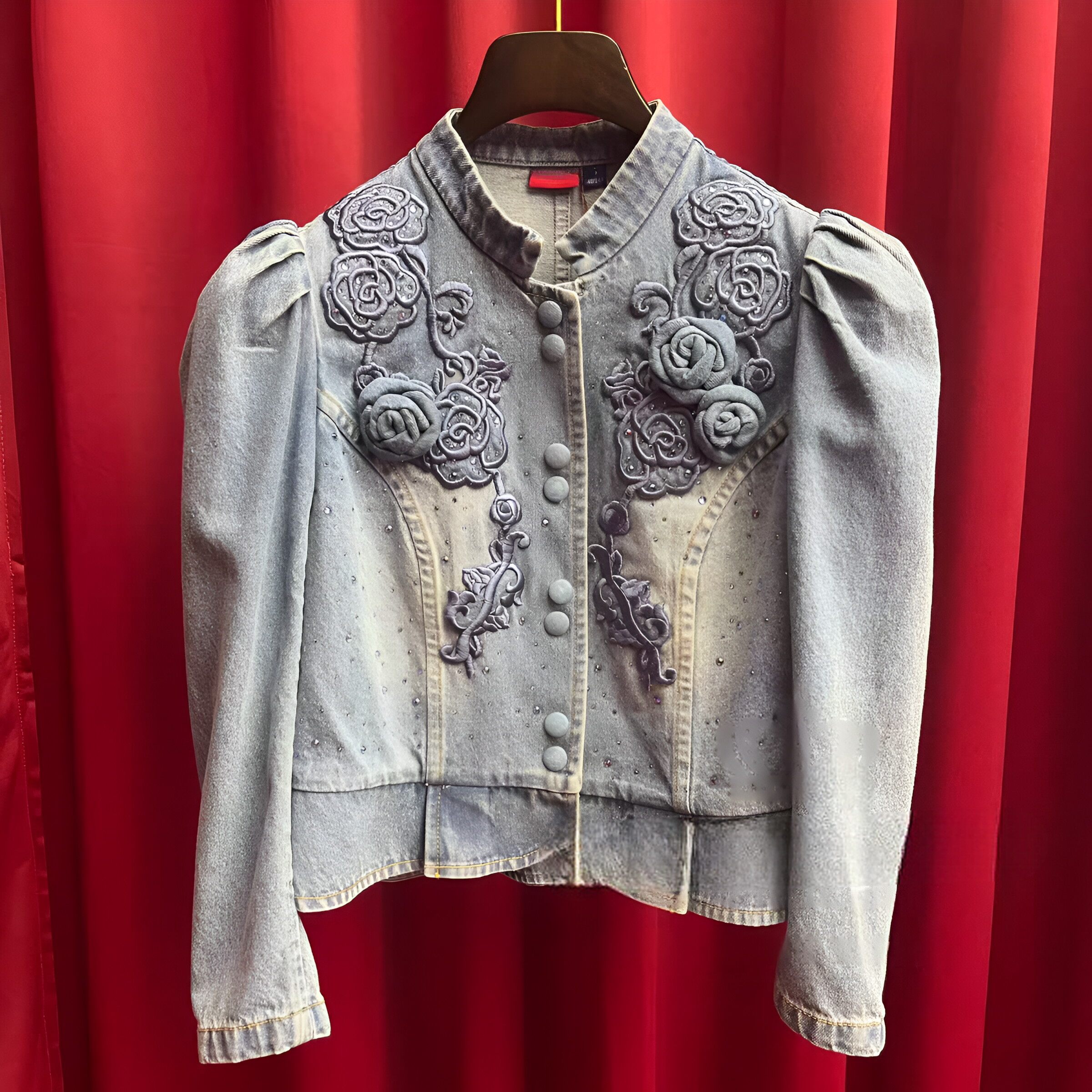 正品24秋宫廷风收腰牛仔外套LF24Q21NC253-240,女装/女士精品,短外套,淘宝优惠券,粉丝福利购,淘宝优惠卷