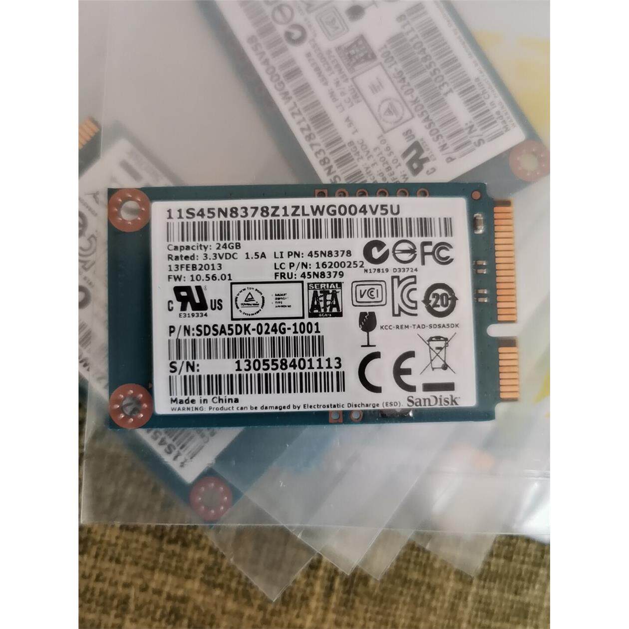 闪迪 mSATA sata3 24G   mlc  SSD