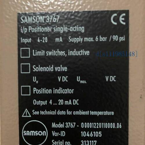 萨姆森阀门定位器SAMSON3767  4763  3730姆森阀门定位器全新