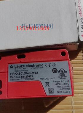 LEUZE劳易测德国PRK46C.D/48-M12反射型光电传感器50127029原装