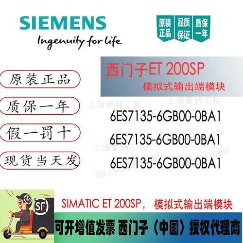 6ES7135-6GB00-0BA1ET 200SP模拟式输出模块 1356GBOOOBA1
