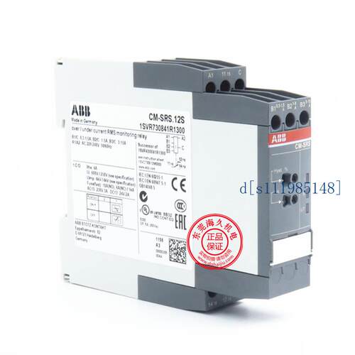 原装ABB单相电流监视器CM-SRS.11S 220-240VAC;1SVR730841R1200