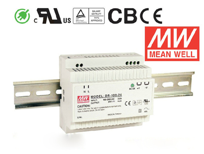 DR-100-15质保三年导轨式开关电源 台湾明纬[15V6.5A] 普通稳