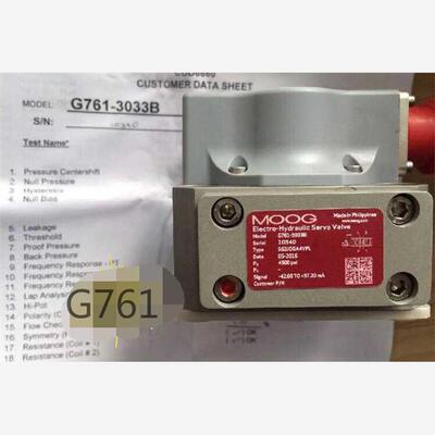 美国MOOG穆格比例伺服阀G761-3033B,型号S63J0GA4VPL