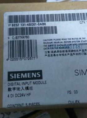 全新原装6ES7 131-4BD01-0AB06ES7131-4BD01-OABO