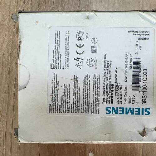 西门子温度监控继电器 3RS1100-1CD20 全新