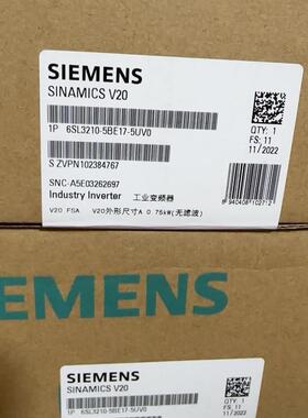 西门子变频器V20 6SL3210-5BE17-5UV0 0