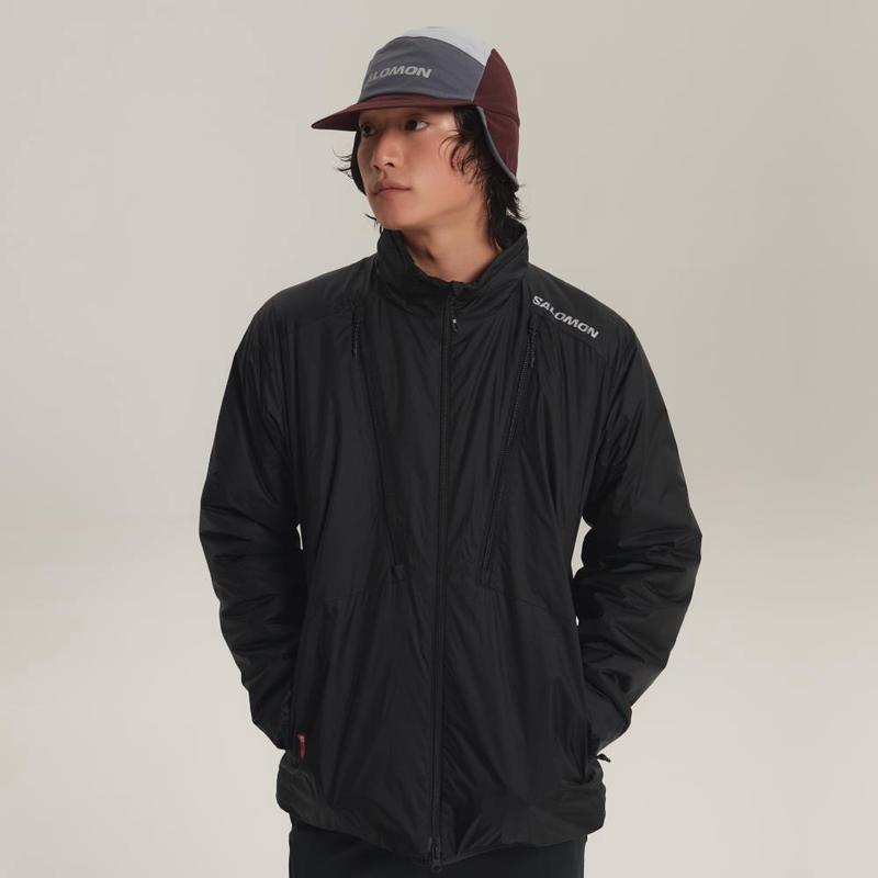 代购SALOMON萨洛蒙男士保暖外套保暖防风轻便户外夹克立领长袖