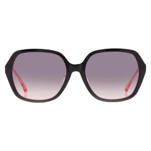 代购 spade女士太阳镜防紫外线灰色粉红镜片非偏光遮光方形 kate