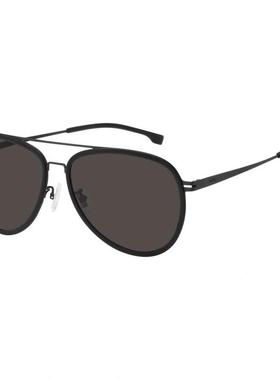 代购Hugo Boss男士太阳镜防紫外线灰色镜片非偏光抗强光飞行员款