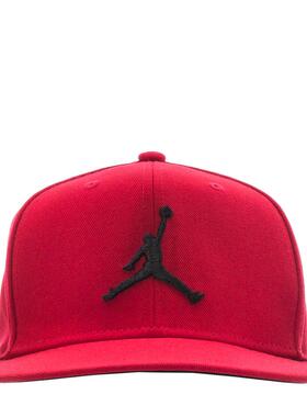 海外代购JORDAN男女帽子吸汗速干可调节红色刺绣Logo运动休闲