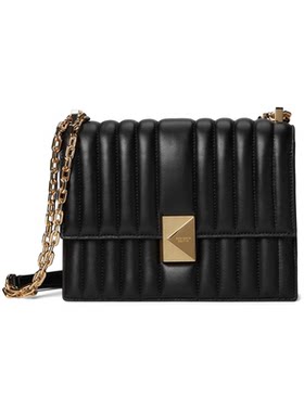 海外代购kate spade NEW YORK女士单肩包磁吸扣内置拉链袋菱格纹