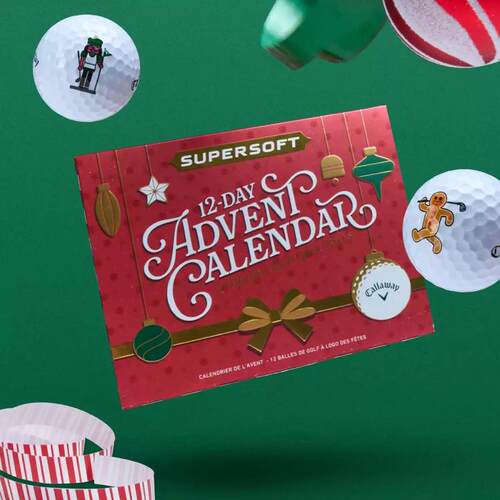 代购Callaway 卡拉威圣诞节限量版 Supersoft 高尔夫球12颗装日历