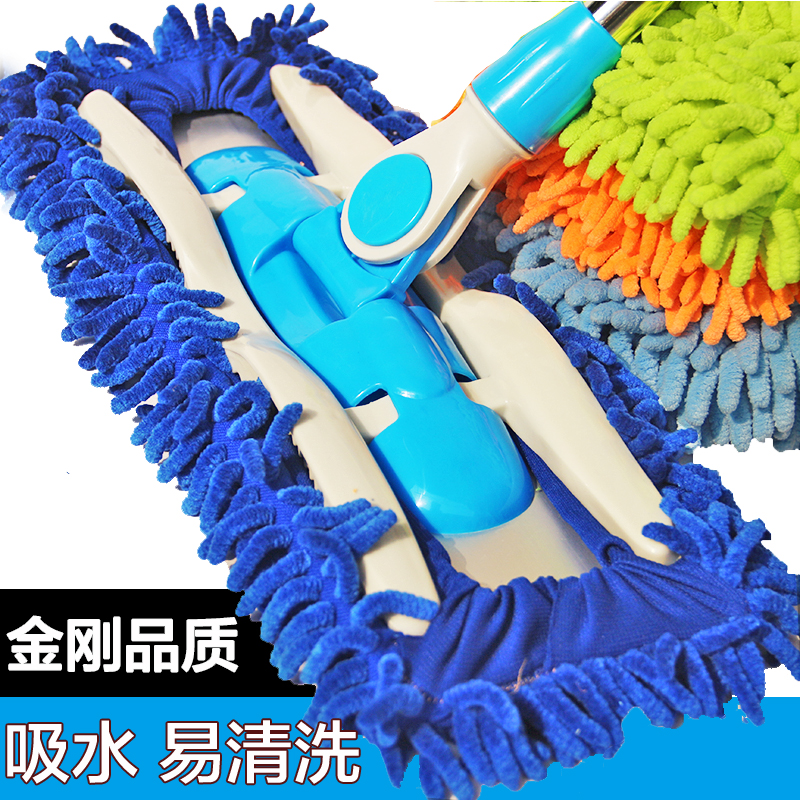 雪尼尔懒人旋转瓷砖墩布平板拖把