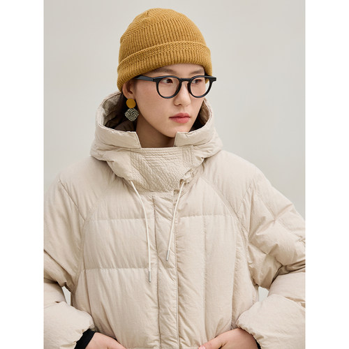 95白鸭绒长绒棉加厚连帽羽绒服