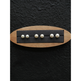 925银耳堵简约设计轻奢天然耳饰圆形气质爱迪生淡水有核珍珠耳钉