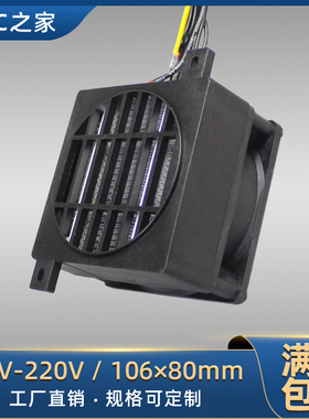 绝缘PTC加热器带风扇空气220V大功率陶瓷电发热器片暖风机配件80