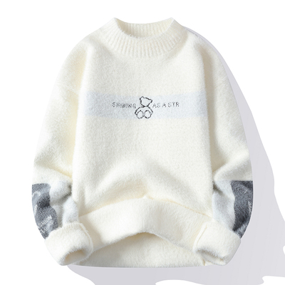 水貂绒毛衣男2025新款秋冬加厚