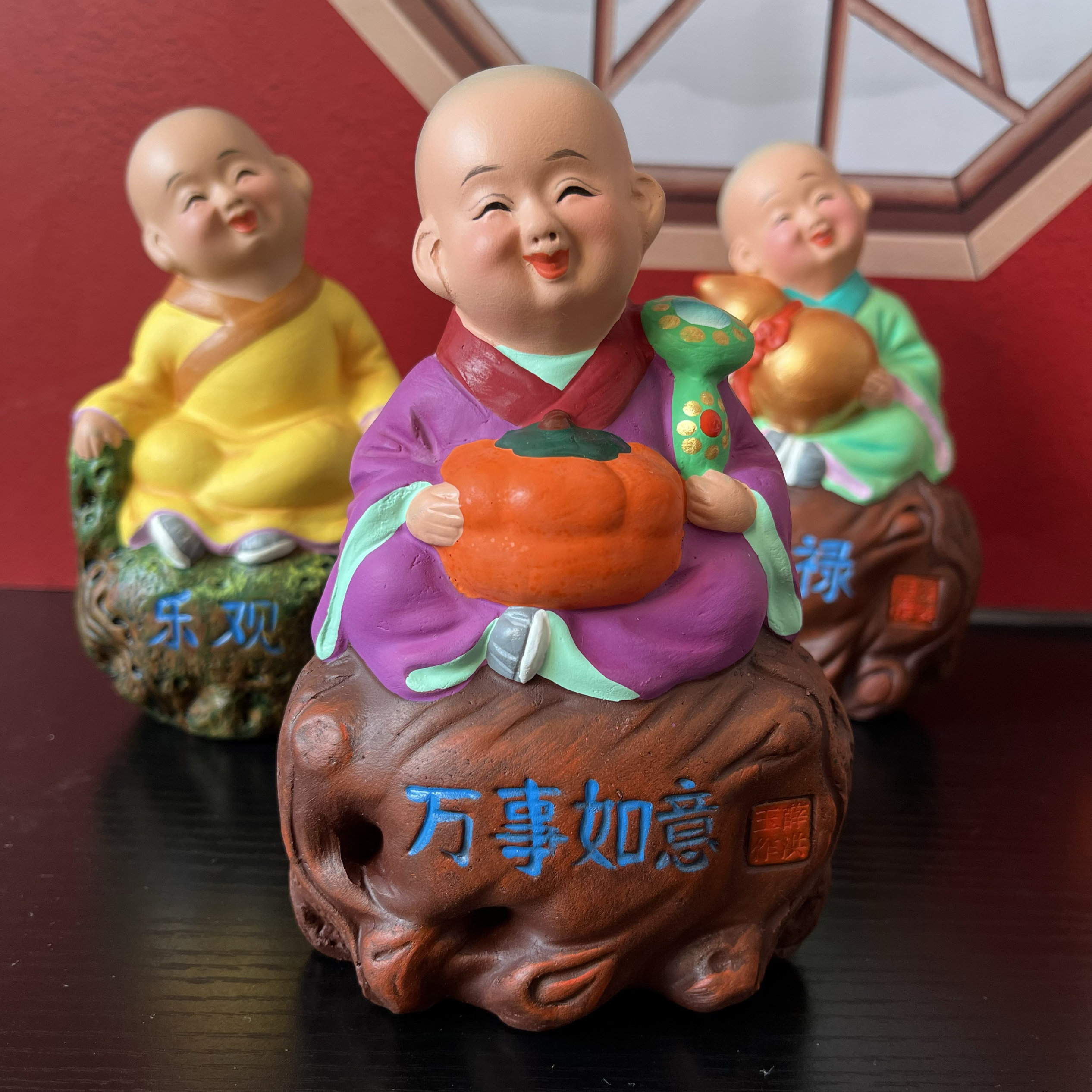 事事如意手工艺泥人张摆件