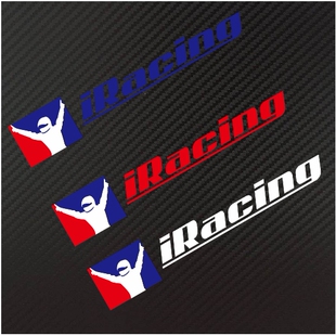 iRacing网络赛车模拟器游戏 logo文字汽车贴纸反光划痕贴改装贴