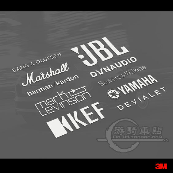 S930 音箱爱好者贴纸 适用于 marshall 马歇尔 KEF 等 进口反光膜图片