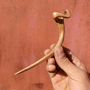 枯木发簪灵动实木随型扭曲汉服头饰旗袍古风日常穿搭出勤木簪子