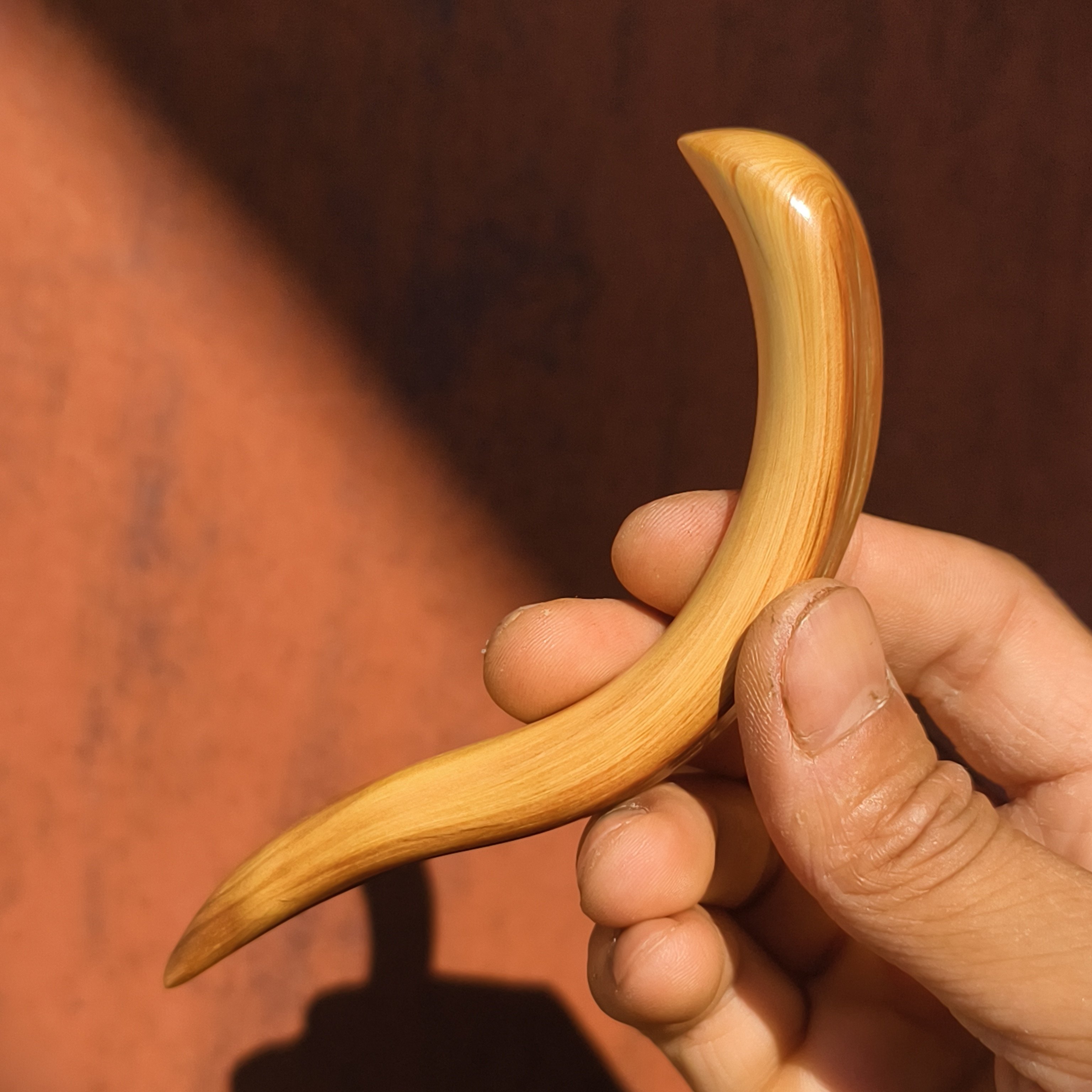 守一孤品◆崖柏发簪随型手工发量发饰