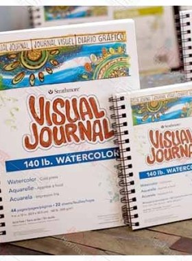 美国斯莫尔Strathmore 线圈水彩本中粗300g木浆/190g棉浆 丝蒂摩