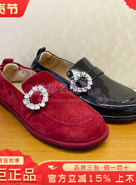 正品蹀愫ts女鞋2025秋新款百搭水钻平底舒适单鞋TA65503-50