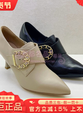 正品KISS CAT/接吻猫女鞋2025春新款细跟尖头高跟单鞋KA65119-10