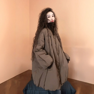 2025巨好看的羽绒服女冬小个子中长款大码轻薄白鸭绒加厚保暖外套