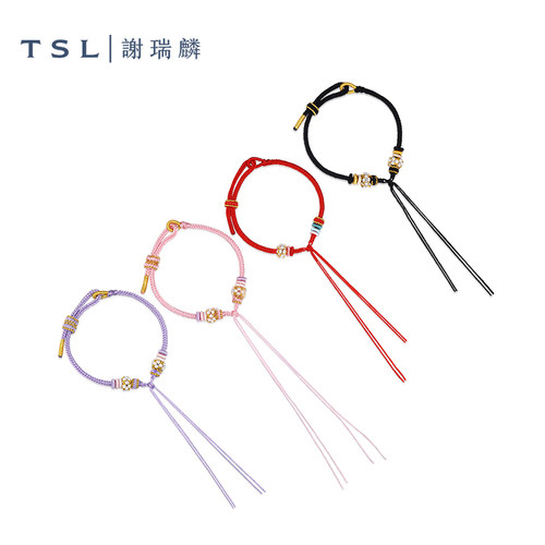 TSL谢瑞麟简约随性编织手绳情侣DIY闺蜜礼物手链BF103-BF106